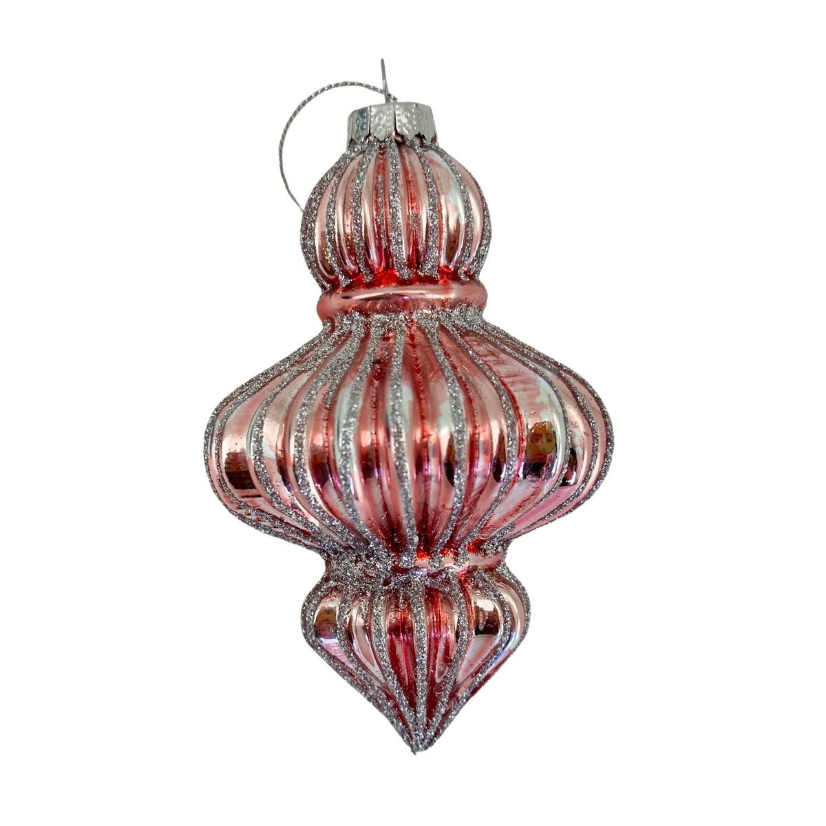 Pink Finial Christmas Ornament