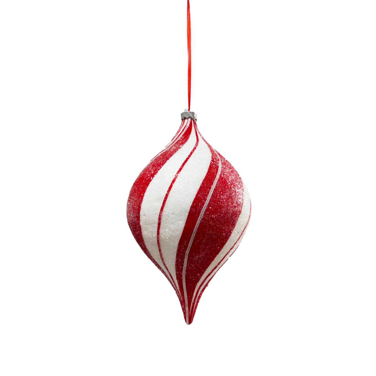 31cm Peppermint Long Drop Christmas Ornament