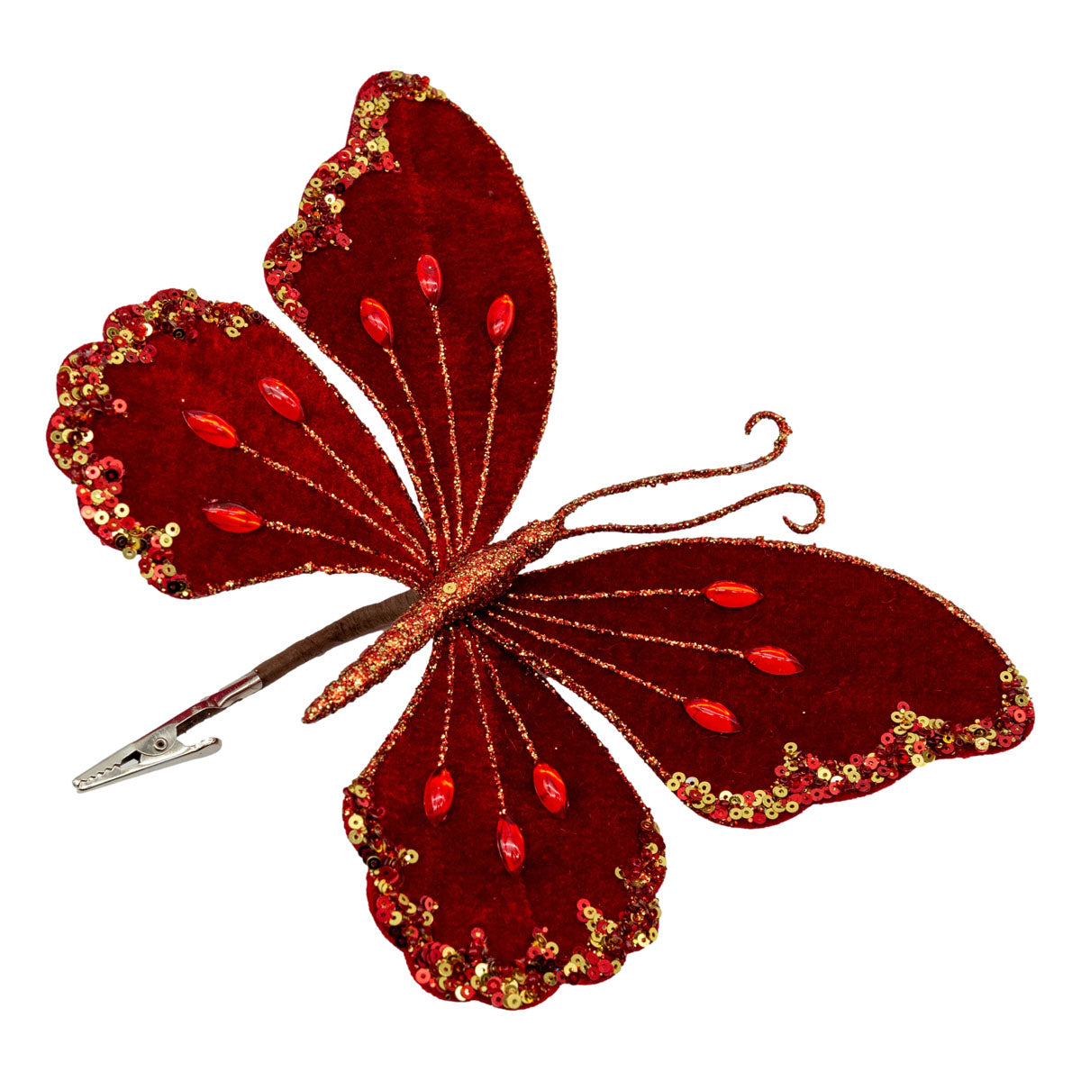 Cranberry Butterfly Christmas Decoration
