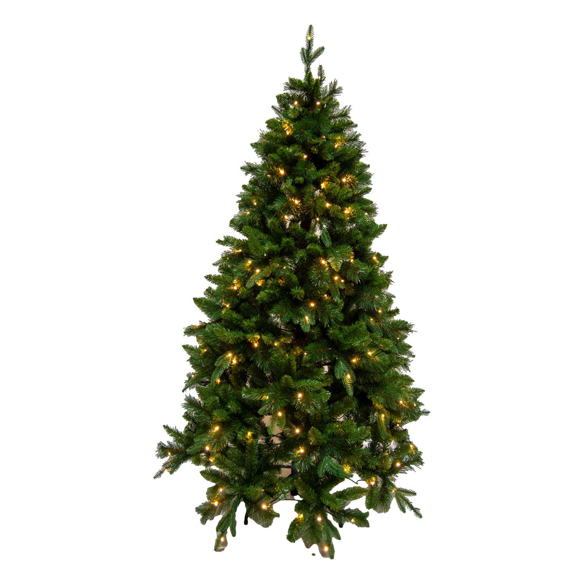2.1m Green Pine Needle Christmas Tree with 1271 Tips and 300 LED Lights