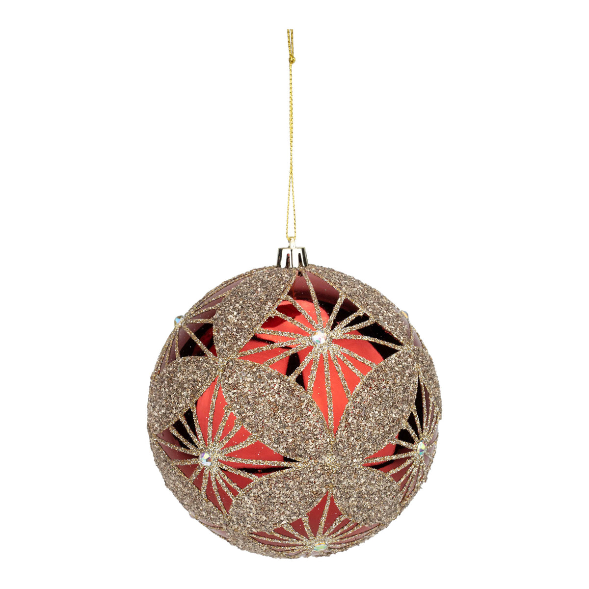 12cm Burgundy Deluxe Christmas Ball Ornament