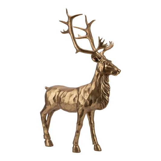 85cm Antique Gold Standing Deer Christmas Decoration