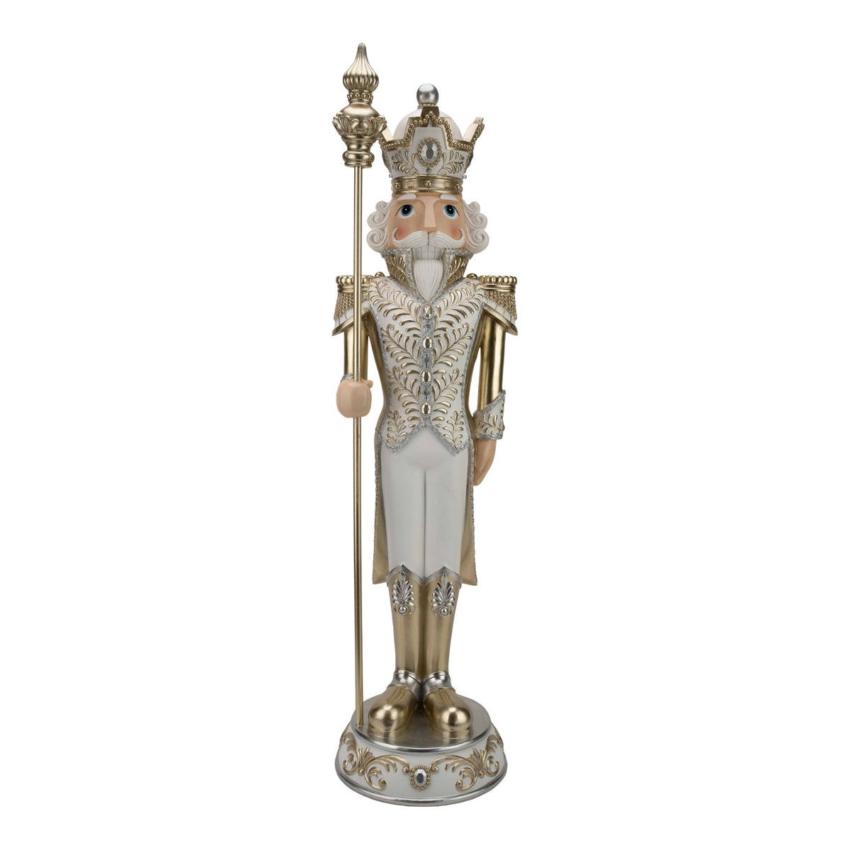 92cm Champagne White LED Christmas Nutcracker