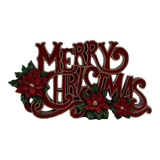 28cm traditional Merry Christmas sign