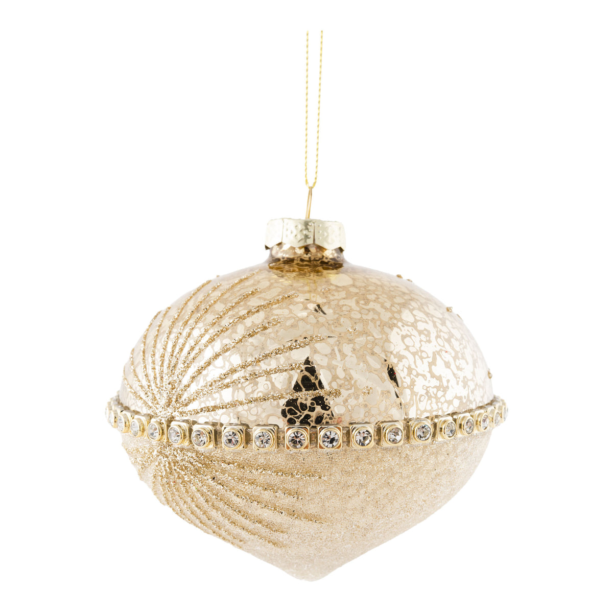 10cm Gold Starburst Christmas Drop