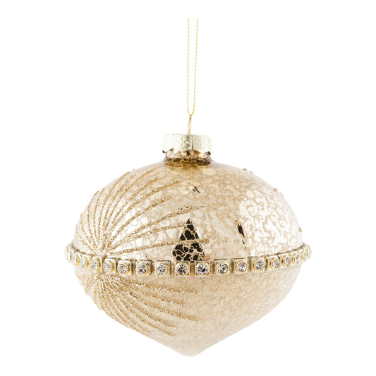 10cm Gold Starburst Christmas Drop