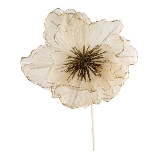 Champagne Sheer Christmas Flower
