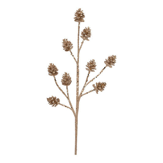 Rose Gold Pinecone Christmas Spray