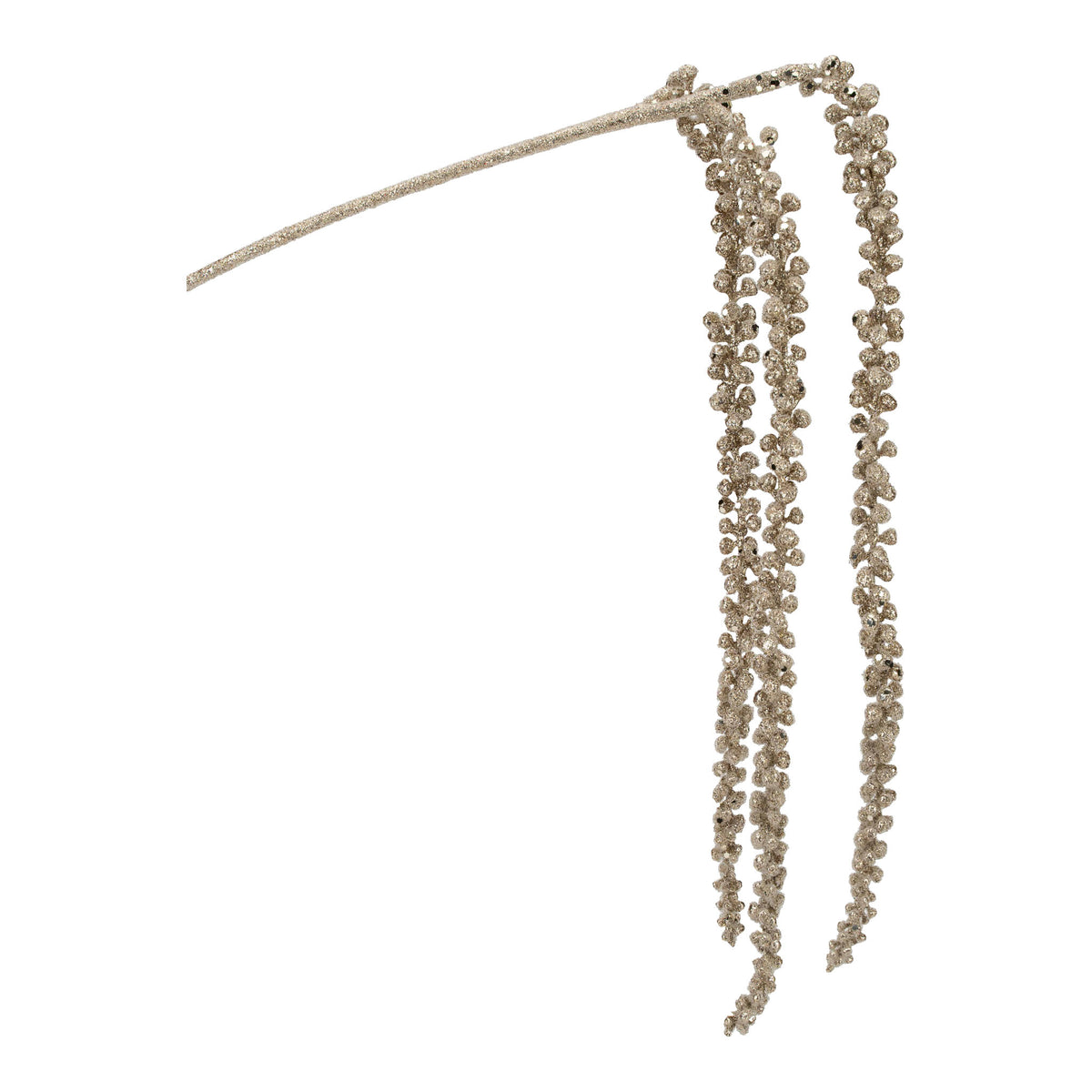Champagne weeping three branch Christmas spray