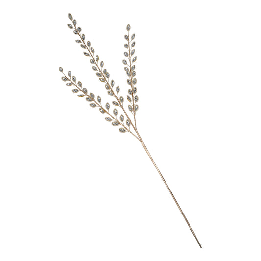 81cm Clear Acrylic Leaf Christmas Spray