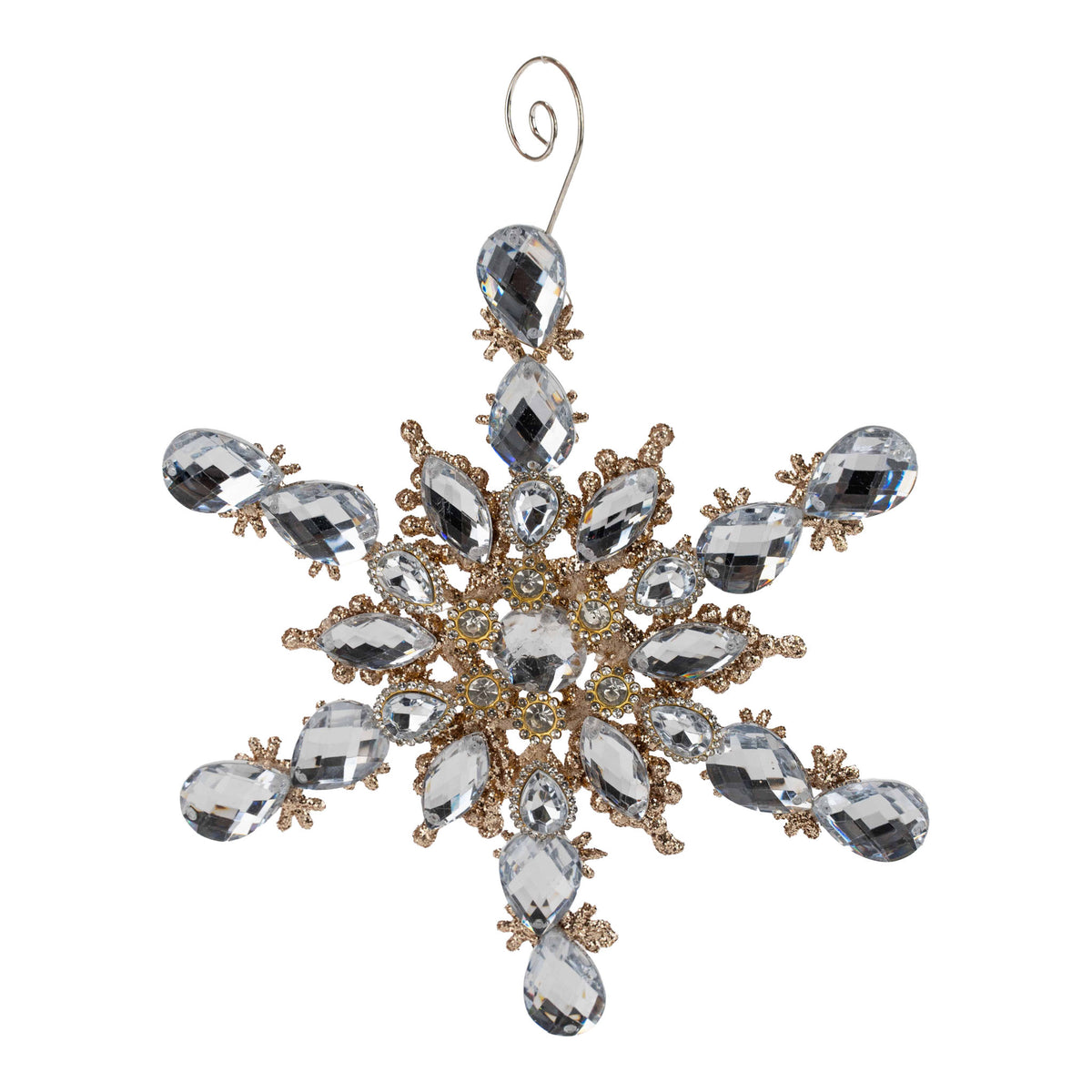 19cm Beaded Acrylic Starburst Christmas Ornament