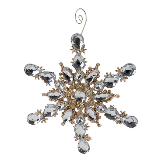 19cm Beaded Acrylic Starburst Christmas Ornament