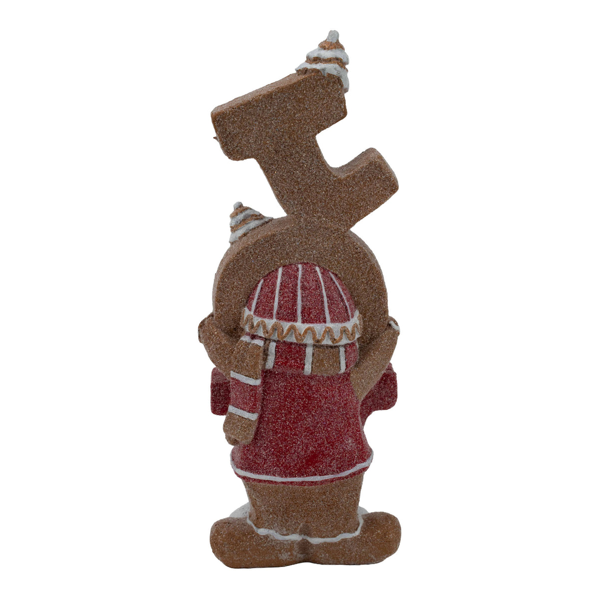 24cm gingerbread red and white Christmas joy decoration