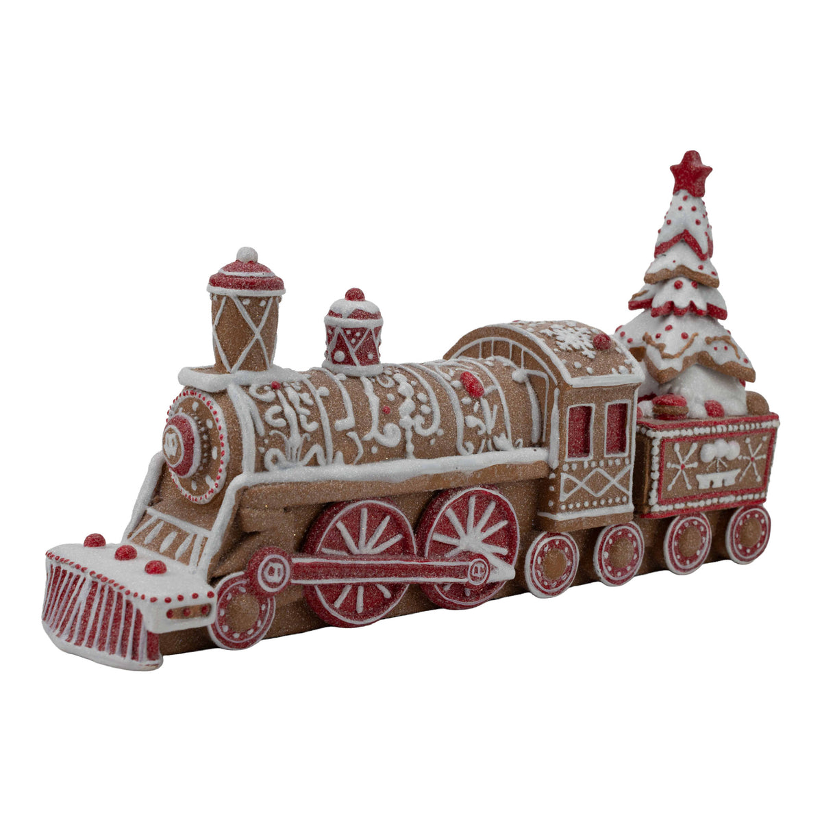 36cm gingerbread red and white Christmas train