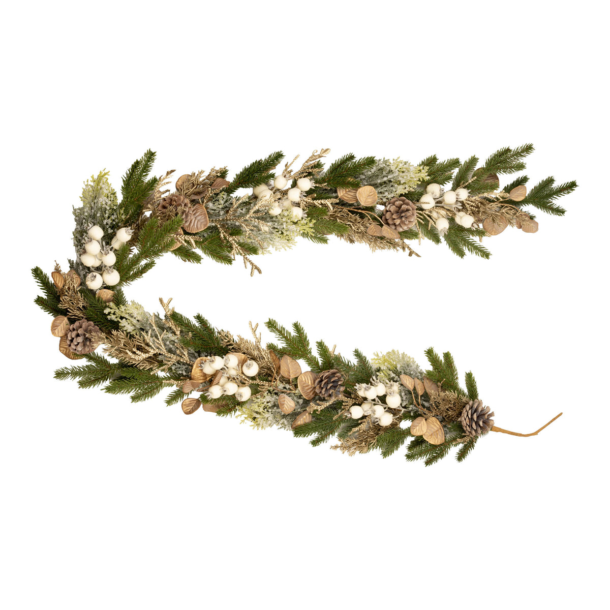 180cm Natural White Berry Christmas Garland