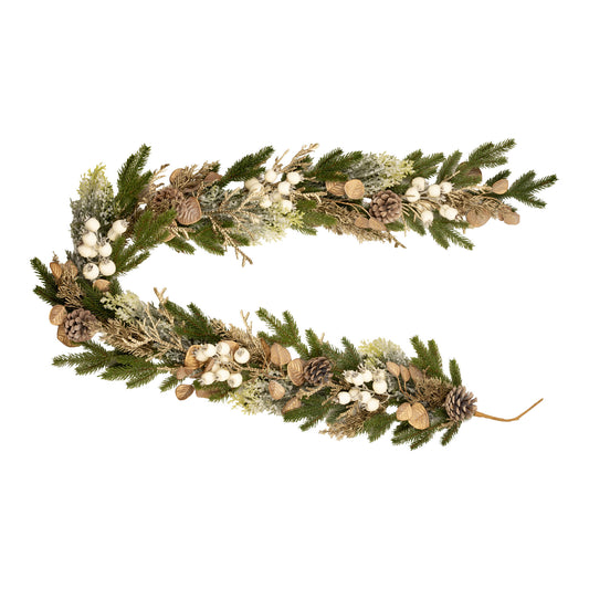 180cm Natural White Berry Christmas Garland