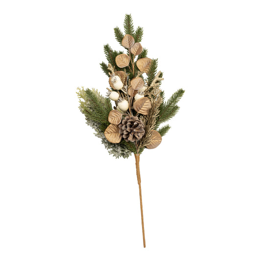 45cm natural white berry Christmas spray