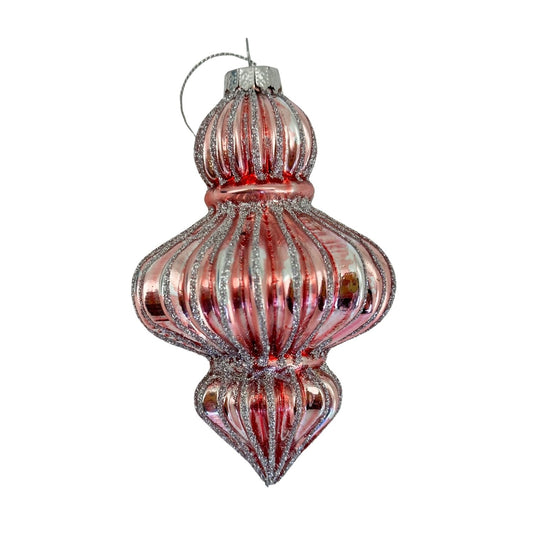 Pink Finial Christmas Ornament
