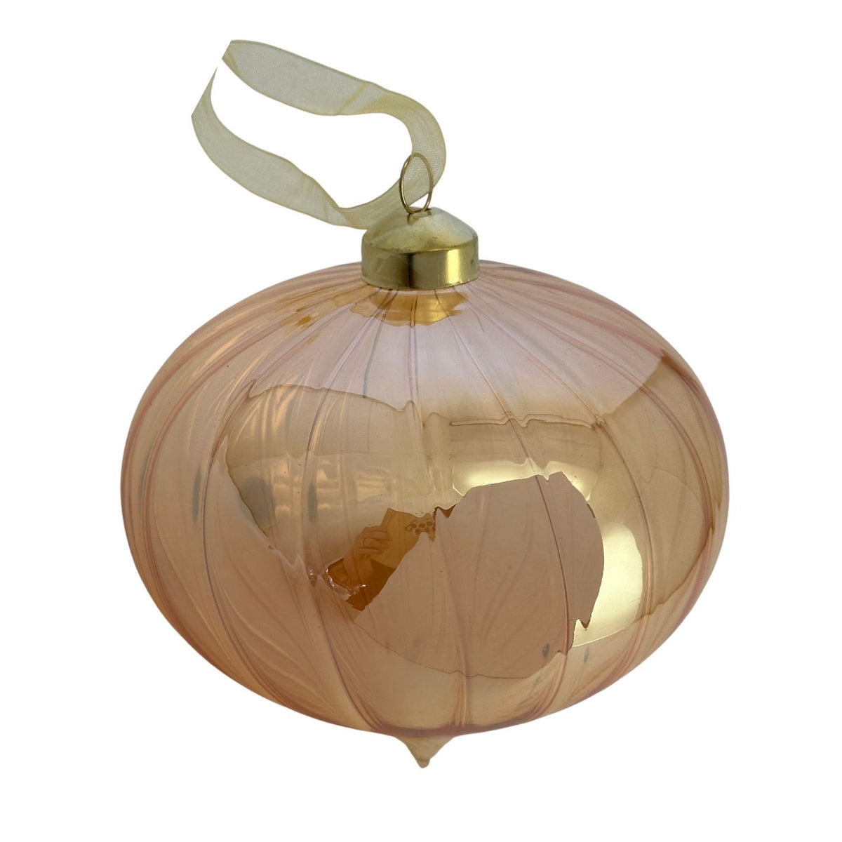 Amber pearl Christmas drop hanging decoration