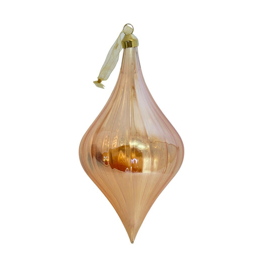 Amber pearl finial Christmas hanging ornament