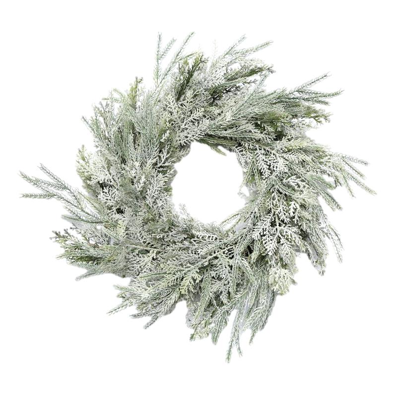 Frosted green Christmas wreath