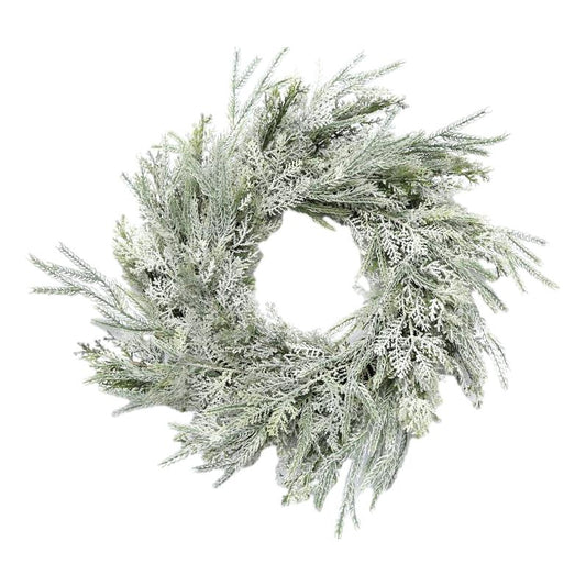 Frosted green Christmas wreath