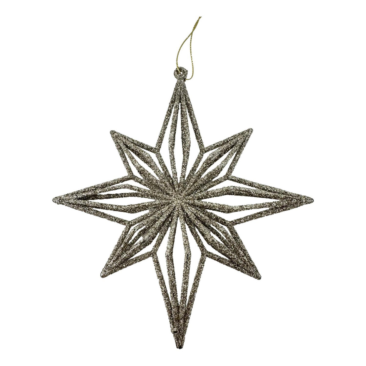 Champagne Starburst Christmas Hanging Ornament
