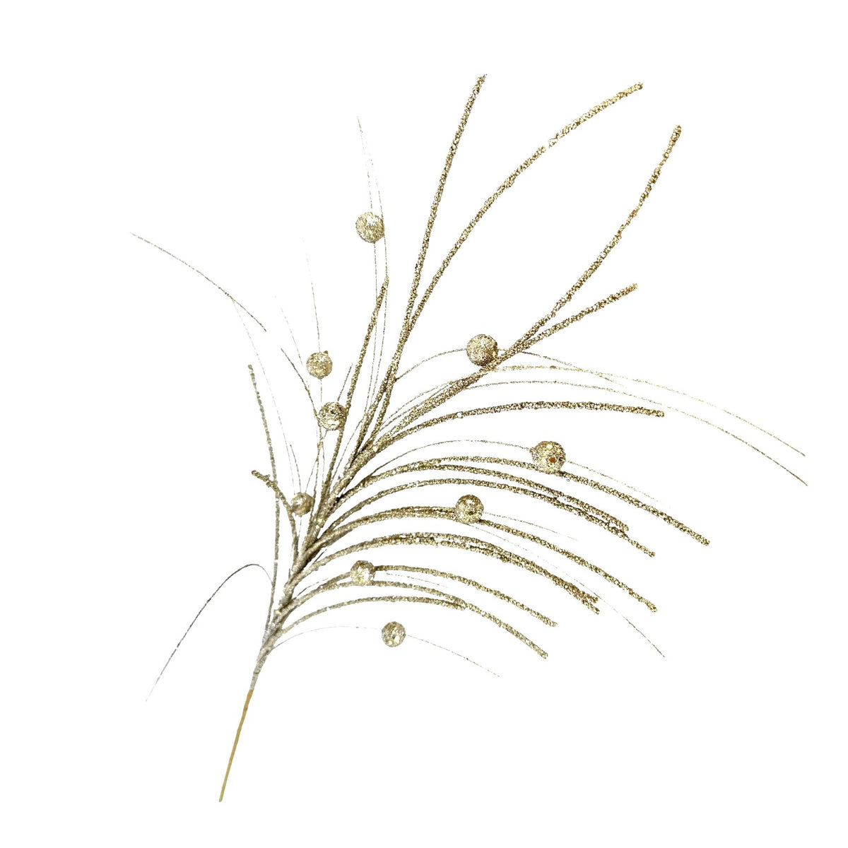 Gold feather Christmas ball spray