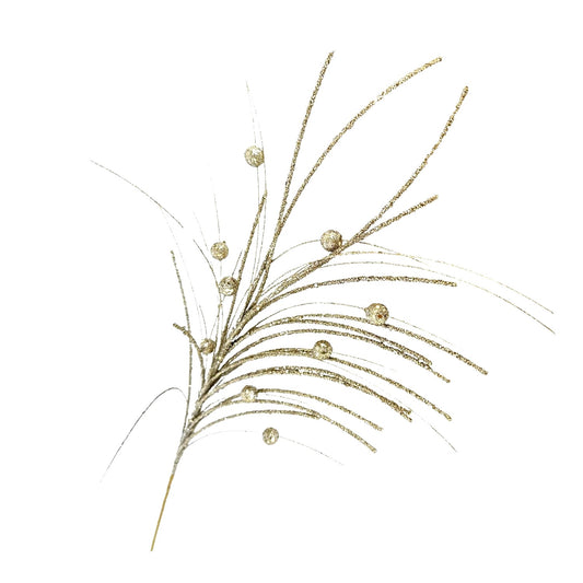 Gold feather Christmas ball spray
