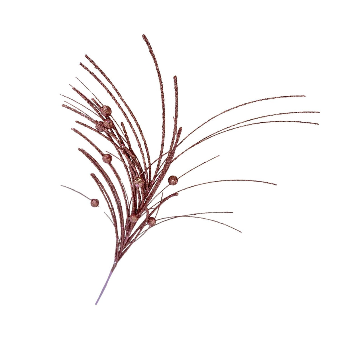 Pink Feather Ball Christmas Spray