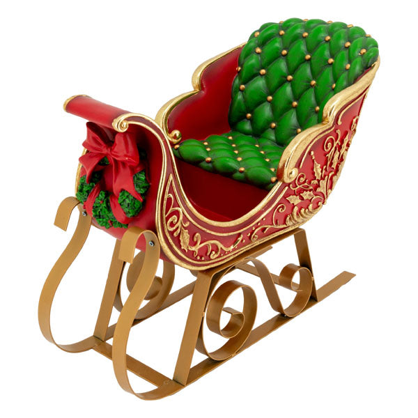Red and Gold Eloquent Sleigh Christmas Decoration