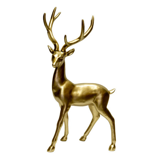 Champagne Standing Deer Christmas Decoration