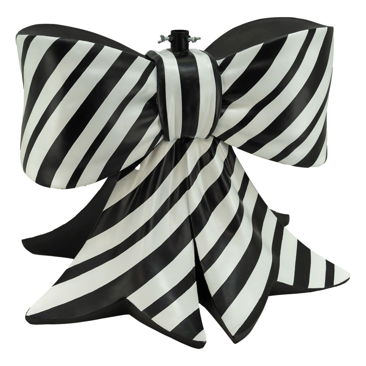 Black and White Bow Tree Stand Christmas Decoration