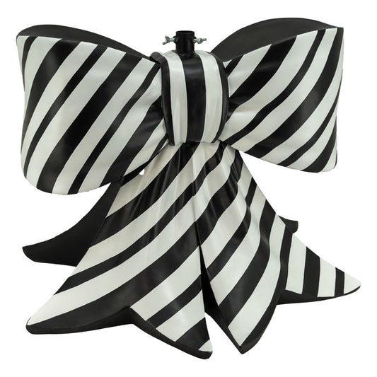 Black and White Bow Tree Stand Christmas Decoration