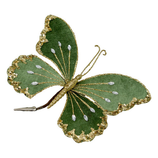 Sage Butterfly Christmas Decoration