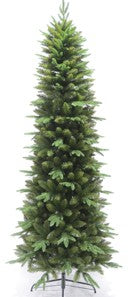 2.1m Green Pine Slimline Christmas Tree with 1286 Tips and 200 LED Lights