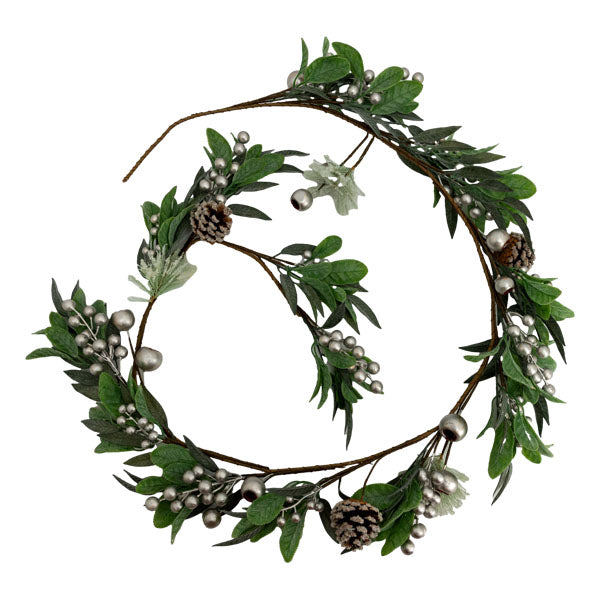 180cm Silver Berry Christmas Garland