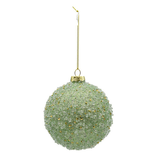 Mint crystal Christmas bauble