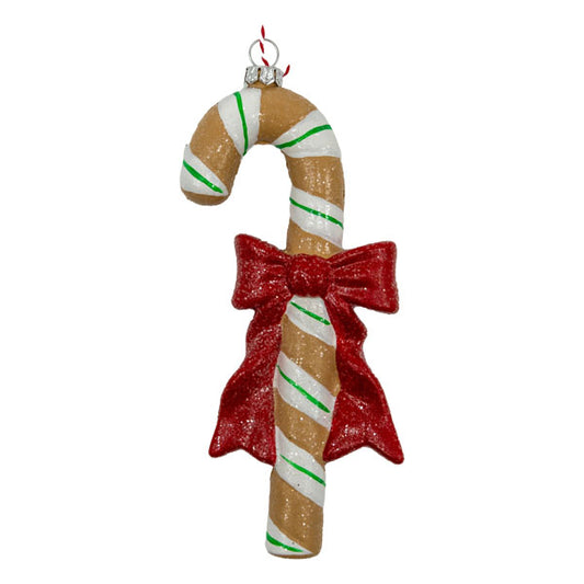Candycane Gingerbread Christmas Hanging Ornament