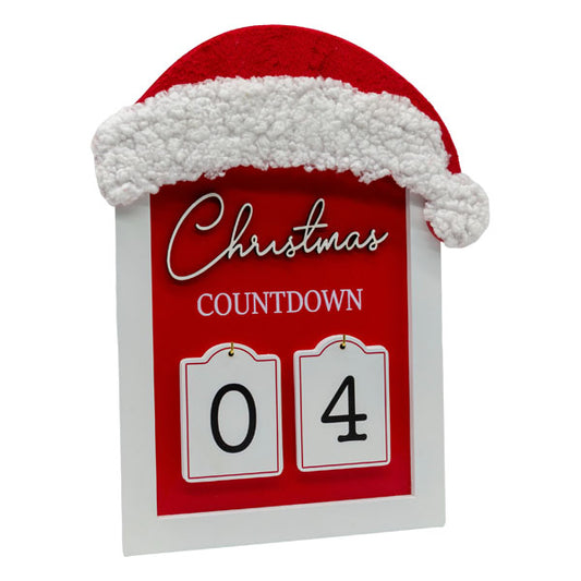 Santa hat Christmas countdown decoration