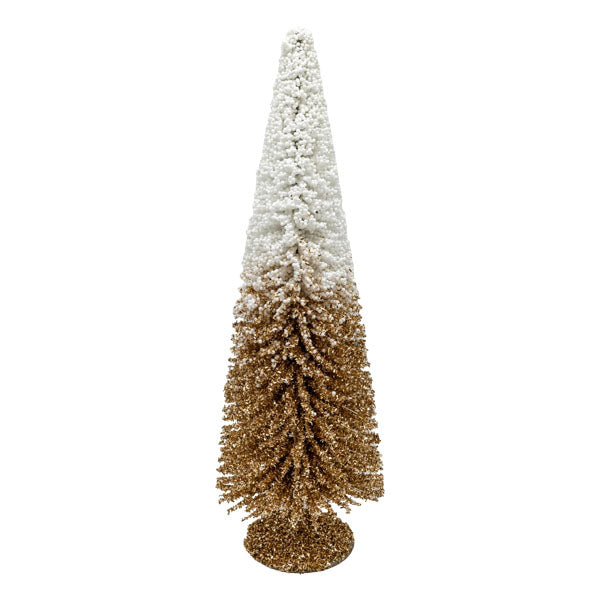 Medium white and champagne ombre Christmas tree