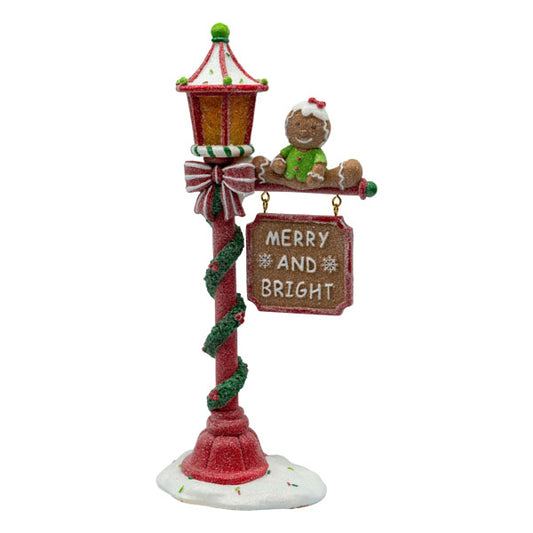 Gingerbread Christmas lamppost decoration